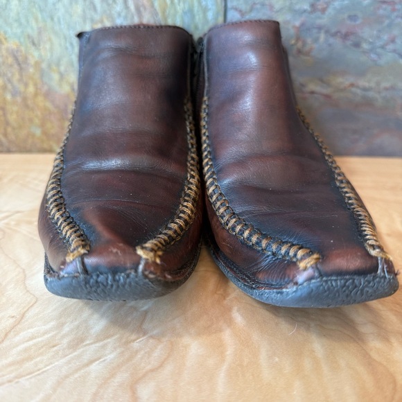 Pikolinos Spanish Design vintage leather side zip shoes, 39.  EUC dark brown, - Picture 4 of 11